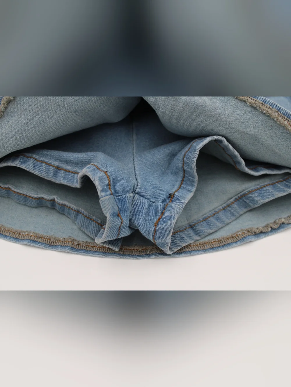 SHEIN Ruffle Denim Skort Size 26 XS Stretchy Y2K